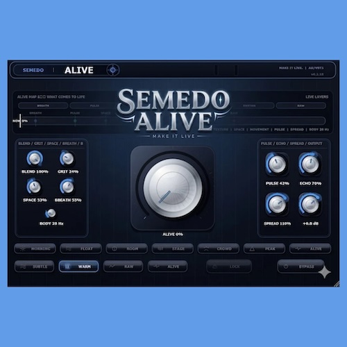 Semedo Audio「josé semedo ALIVE」音に動き・広がり・奥行きを加えてサウンドを生き生きと演出できるクリエイティブマルチエフェクト｜DTMプラグインセール