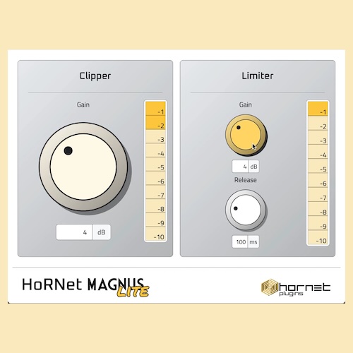 HoRNet Plugins「HoRNet MagnusLite」リミッターとクリッパーを1つに搭載し、手軽に音圧アップとピーク管理を実現できるオーディオプラグイン｜DTMプラグインセール