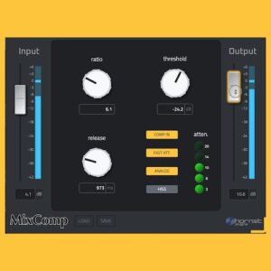 HoRNet Plugins「HoRNet MixComp」伝説的アナログコンソールのコンプレッサーサウンドを再現し、ボーカルからミックスバスまで幅広く活躍するコンプレッサー｜DTMプラグインセール