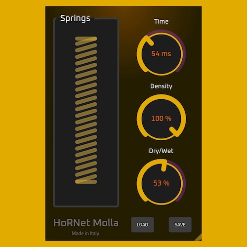 HoRNet Plugins「HoRNet Molla」物理モデリングでスプリングリバーブの質感を再現し、ヴィンテージ機材のような個性的な残響を手軽に加えられるプラグイン｜DTMプラグインセール