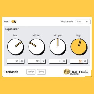 HoRNet Plugins「HoRNet TreBande」クラシックなアナログミキサーEQの温かみと音楽的なサウンドをデジタル環境で再現できる3バンドEQ｜DTMプラグインセール