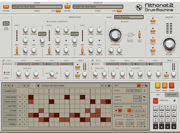 D16 Group「Nithonat 2」伝説のTR-606サウンドを完全再現し、現代的機能で進化したヴィンテージドラムマシンプラグイン|DTMプラグインセール