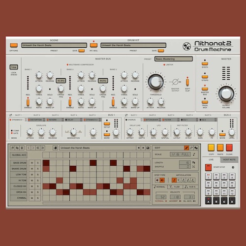 D16 Group「Nithonat 2」伝説のTR-606サウンドを完全再現し、現代的機能で進化したヴィンテージドラムマシンプラグイン｜DTMプラグインセール