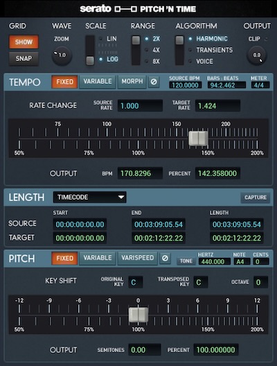 Serato「Pitch 'N Time Pro」Pro Toolsで高品質なタイムストレッチとピッチシフトを実現できるプロ向けオーディオ編集プラグイン｜DTMプラグインセール