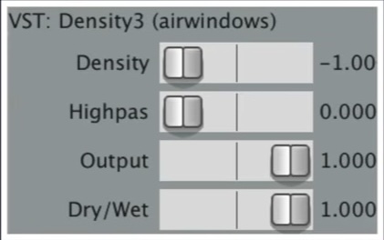 Airwindows「Density3」音を壊さず自然な倍音と密度感を加えられるAirwindowsの進化系サチュレーションプラグイン|DTMプラグインセール