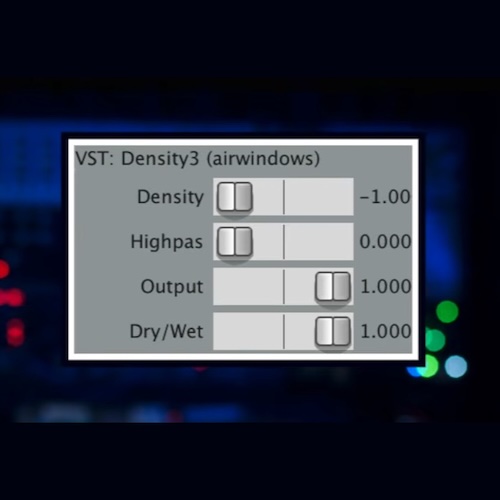 Airwindows「Density3」音を壊さず自然な倍音と密度感を加えられるAirwindowsの進化系サチュレーションプラグイン｜DTMプラグインセール