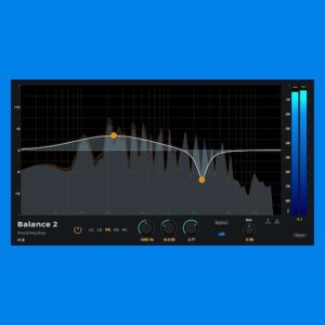 Rockheyday「BALANCE 2」シンプルな2バンド構成で素早く音を整えられる軽量パラメトリックEQ｜DTMプラグインセール