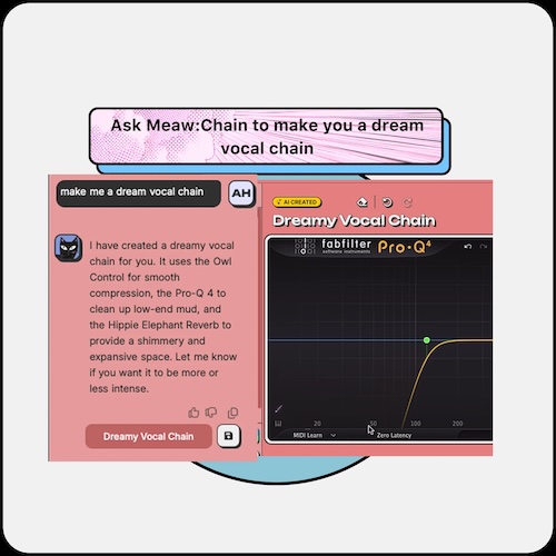 Safari Audio「Meaw: Chain」AIが所有しているプラグインを自動スキャンし、目的に合わせたエフェクトチェーンを提案してくれる音楽制作支援ツール｜DTMプラグインセール