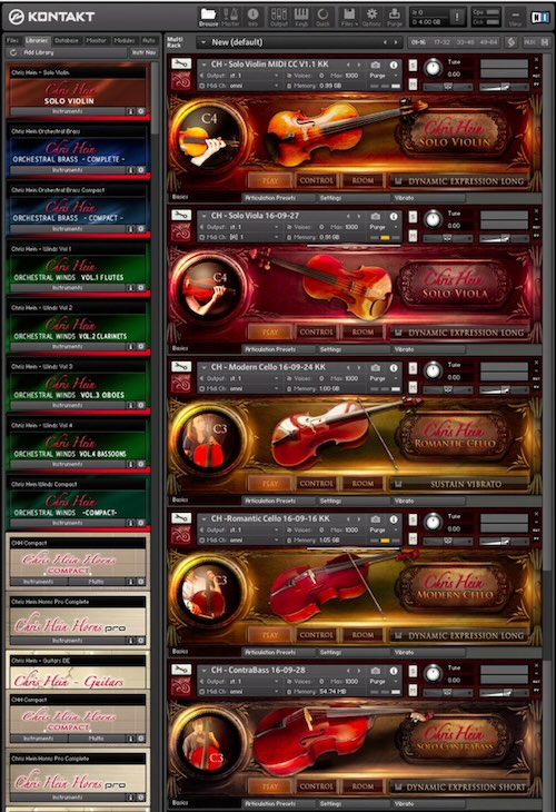Best Service「Chris Hein Solo Strings Complete」ヴァイオリン・ヴィオラ・チェロ・コントラバスを網羅！約100,000サンプルと豊富なアーティキュレーションでリアルなソロストリングス表現を実現する大規模ライブラリ｜DTMプラグインセール