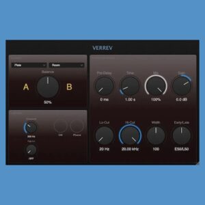 TONAL WORKS「VERREV」2つのリバーブを自由にブレンドしながら音の広がりや奥行きを細かく設計できる、空間デザイン特化型リバーブ｜DTMプラグインセール