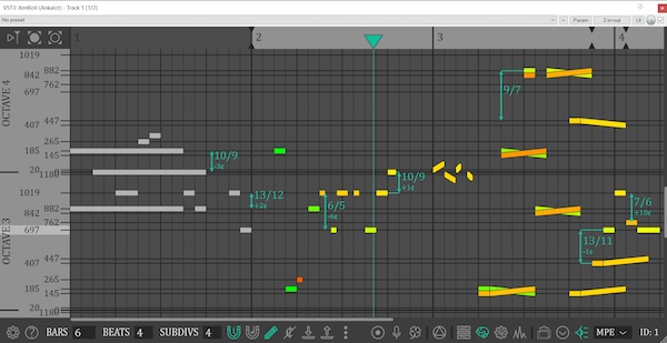 Ankalot「XenRoll」1セント単位で音程を自由に編集できるマイクロトーナル対応ピアノロールプラグイン|DTMプラグインセール