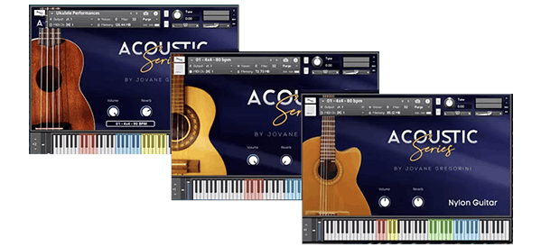 GSamples「Acoustic Series Bundle」フォーク・ラテン・映像音楽に最適!ナイロンギター・カヴァキーニョ・ウクレレを収録したリアルなアコースティック音源|DTMプラグインセール