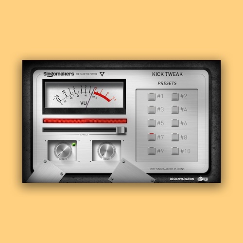 Singomakers「Kick Tweak」キックドラムの低域を太くしながらパンチ感と存在感を強化できるキック専用エンハンサープラグイン｜DTMプラグインセール