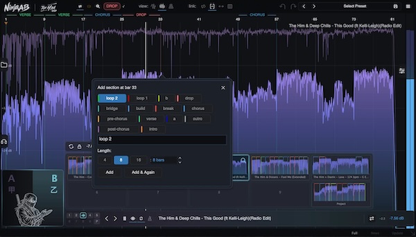 The Him DSP「Ninja AB」セクションごとに正確比較！リファレンス精度を極限まで高める次世代リファレンスワークフロー｜DTMプラグインセール