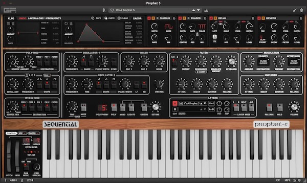 GForce Software「Prophet~5」音楽史を変えた伝説のシンセが公式プラグインとして完全復活!ヴィンテージサウンドと最新モジュレーション機能を兼ね備えたアナログシンセ|DTMプラグインセール