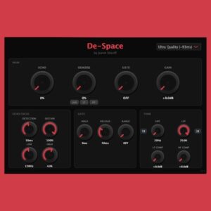 Justin Sheriff「De-Space」ボーカル録音やナレーション収録で気になる部屋の響きやノイズを手軽にクリーンアップできる便利なプラグイン｜DTMプラグインセール
