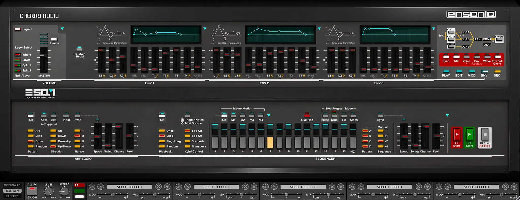 Cherry Audio「Ensoniq ESQ-1 Synthesizer」オリジナル32波形＋CEM3379フィルターを完全再現！最大32ボイス×デュアルレイヤー構成で圧倒的表現力のハイブリッドシンセ｜DTMプラグインセール