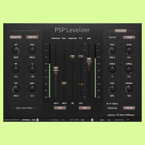 PSP Audioware「PSP Levelizer」コンプレッサーでは実現できない“自然な音量補正”を実現！自動でフェーダーを動かして音量を整えるオートフェーダープラグイン｜DTMプラグインセール