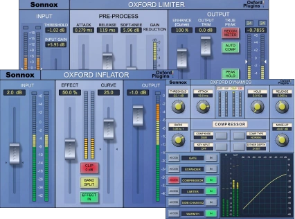Sonnox「Mix Bus Loudness Bundle」音圧と存在感を高めながらダイナミクスも維持できる（Oxford Inflator・Limiter・Dynamics）ミックス＆マスタリング向けプラグインバンドル｜DTMプラグインセール