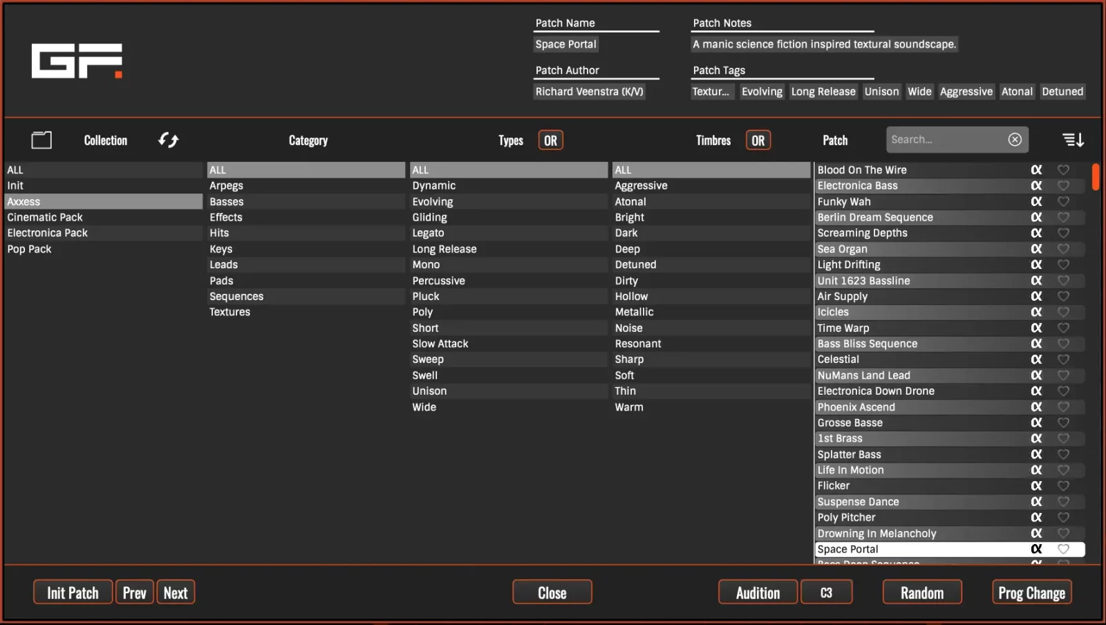 GForce Software「AXXESS」ヴィンテージシンセを“暴走進化”させた決定版!電子音楽・シネマティック・ポップまで対応する万能ポリシンセ|DTMプラグインセール