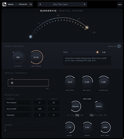 Physical Audio「Bunkervik Reverb」実在する防空壕の音響データをもとに開発された、空間内を自由に移動できる革新的なスペーシャルリバーブ｜DTMプラグインセール