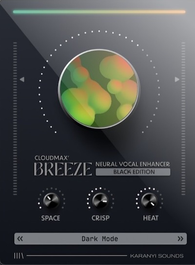 Karanyi Sounds「BREEZE BLACK EDITION」ボーカル処理が苦手な人でも安心！AIが自動で理想の声に仕上げてくれる次世代ボーカルエフェクト