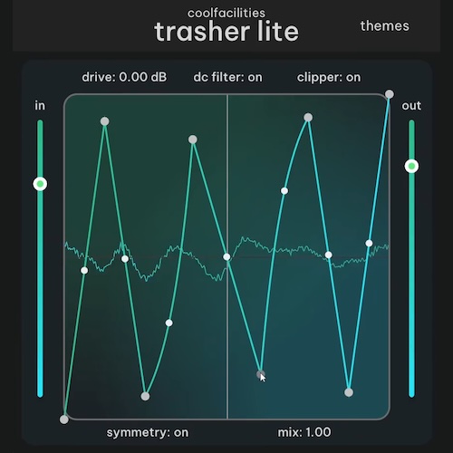coolfacilities「Trasher Lite」グラフを自由自在に編集しながら理想の歪みを作れる高機能ウェーブシェイパープラグイン｜DTMプラグインセール