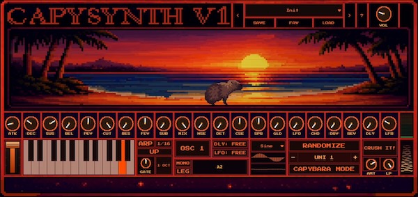 Capybara Software「CAPYSYNTH」329種類のプリセットとCapybara Modeを搭載したLo-Fi・House向けシンセサイザー｜DTMプラグインセール