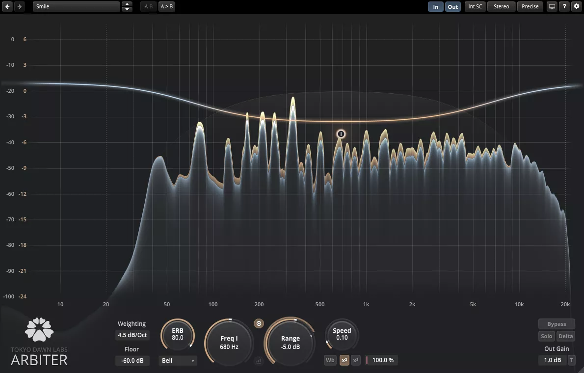 Tokyo Dawn Labs「TDR Arbiter」ボーカルの歯擦音対策からミックス・マスタリングまで活躍するレベル非依存型スペクトルバランサー｜DTMプラグインセール