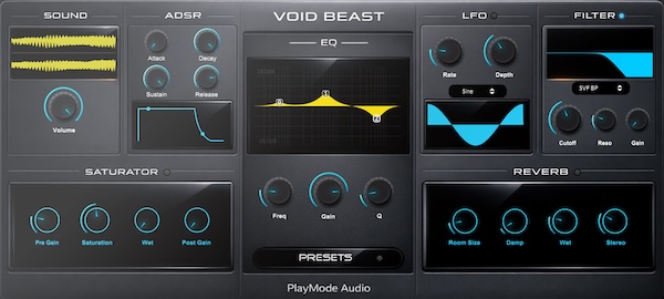 PlayMode Audio「Void Beast」300以上のサンプルと高度な音作り機能を搭載した、映画・ゲーム向けSFサウンドデザイン音源｜DTMプラグインセール