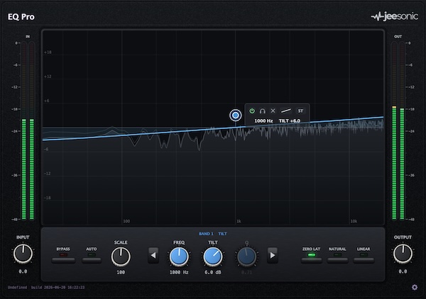 Jeesonic「EQ Pro」24バンドのダイナミックEQ、リニアフェーズ、外部サイドチェインを搭載した高機能プラグイン｜DTMプラグインセール