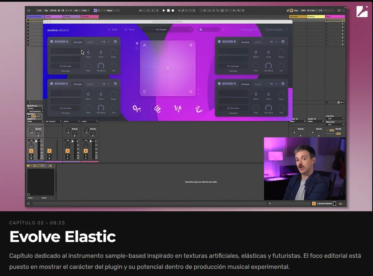「Excite Audio - Curso En Español」Evolve ElasticやBloom Mura Masaなど人気ツールを活用しながら学べるスペイン語対応オンライン講座｜DTMプラグインセール