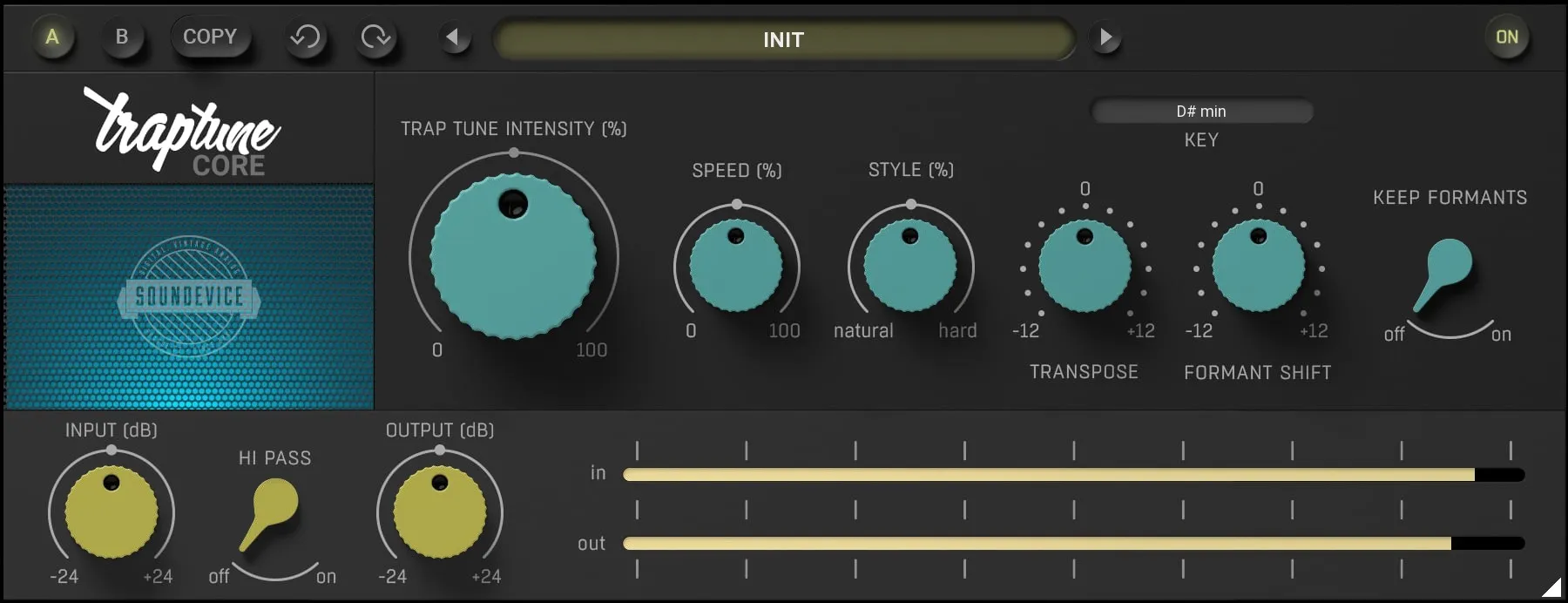 United Plugins「TrapTune Core」自然なピッチ補正からトラップ定番のハードチューンまで対応する無料ボーカルプロセッシングプラグイン｜DTMプラグインセール
