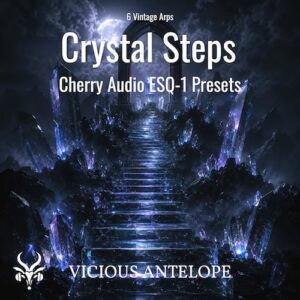 Vicious Antelope「Crystal Steps – Free Vintage Arpeggio Presets for Cherry Audio ESQ-1」80年代を思わせるベルサウンドとヴィンテージアルペジオを収録したCherry Audio ESQ-1向けプリセット集｜DTMプラグインセール