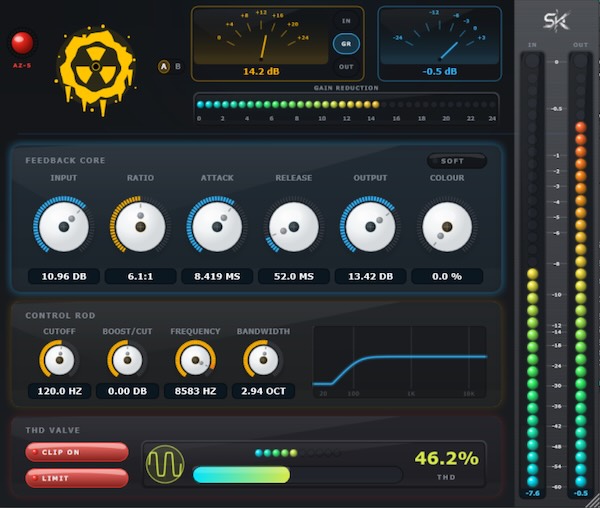 Side Key System「Nuke Mk1 Demo」自然なコンプレッションと高精度なダイナミクス処理を実現するフィードバック方式コンプレッサー｜DTMプラグインセール