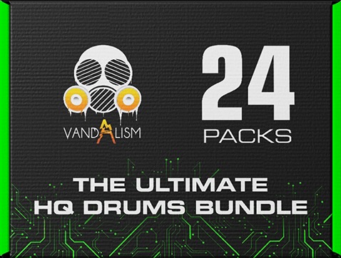Vandalism Sounds「The Ultimate HQ Drums Bundle」約4,000種類のドラムサンプルを収録した24種類のジャンル別パックを使える電子音楽向け大容量ライブラリ｜DTMプラグインセール