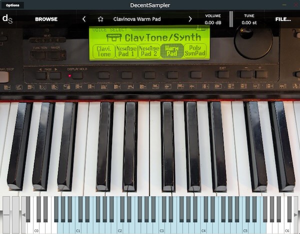 grahamwarren「Clavinova Warm Pad」Yamaha Clavinova CVP-79aのWarm Padを再現した、ピアノに温かみと奥行きを加えられるDecent Sampler音源｜DTMプラグインセール