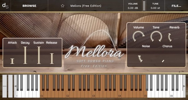 Timber Soundworks「Mellora – Soft Bowed Piano (Lite)」弓で奏でる繊細なピアノサウンド!壊れた1934年製アップライトピアノをよみがえらせた幻想的なボウドピアノ音源|DTMプラグインセール