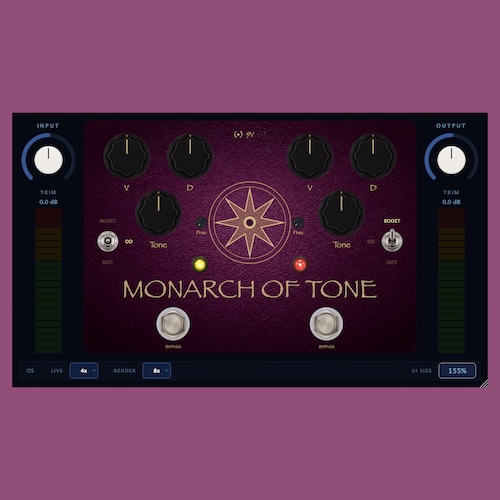 Leigh Pierc「Monarch of Tone」実機の回路を忠実に再現した2チャンネル仕様のオーバードライブ｜DTMプラグインセール