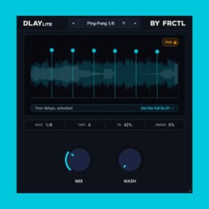 FRCTL Audio「DLAY Lite」プリセットと2つのノブだけで直感的に使える無料ディレイプラグイン｜DTMプラグインセール