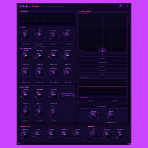 Augmented Signals「Glitch in Time」6種類のグリッチモードやテンポ同期、MIDIトリガーを搭載したリアルタイム・グリッチエフェクトプラグイン｜DTMプラグインセール