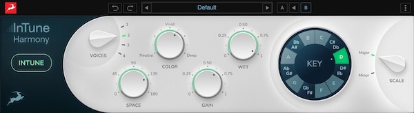 Antelope Audio「InTune-Harmony」リードボーカルから2〜4声のハーモニーをリアルタイムで生成できるボーカルハーモニープラグイン｜DTMプラグインセール