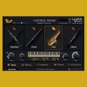 Lijas Virtual Sampler「Natural Winds VST3」クラリネット・フルート・アルトサックス・オーボエを収録した無料木管音源｜DTMプラグインセール