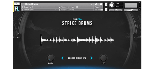 Filipe Leitao「Strike Drums」252種類の演奏パフォーマンスを収録した映画・ゲーム音楽向けKontakt対応シネマティック・パーカッション音源｜DTMプラグインセール
