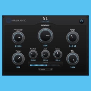 Parish Audio「S1 De-Esser」ボーカルの耳につく歯擦音だけを自然に抑え、明るさや存在感を保ちながら仕上げられる無料ディエッサー｜DTMプラグインセール