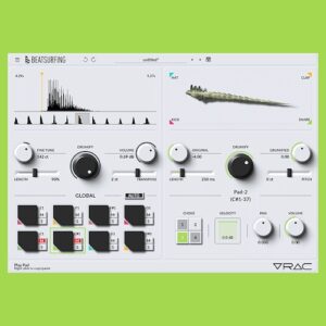 BEATSURFING「VRAC」好きなサンプルをオリジナルのドラムキットへ変換できるサンプルベースのドラムマシン｜DTMプラグインセール