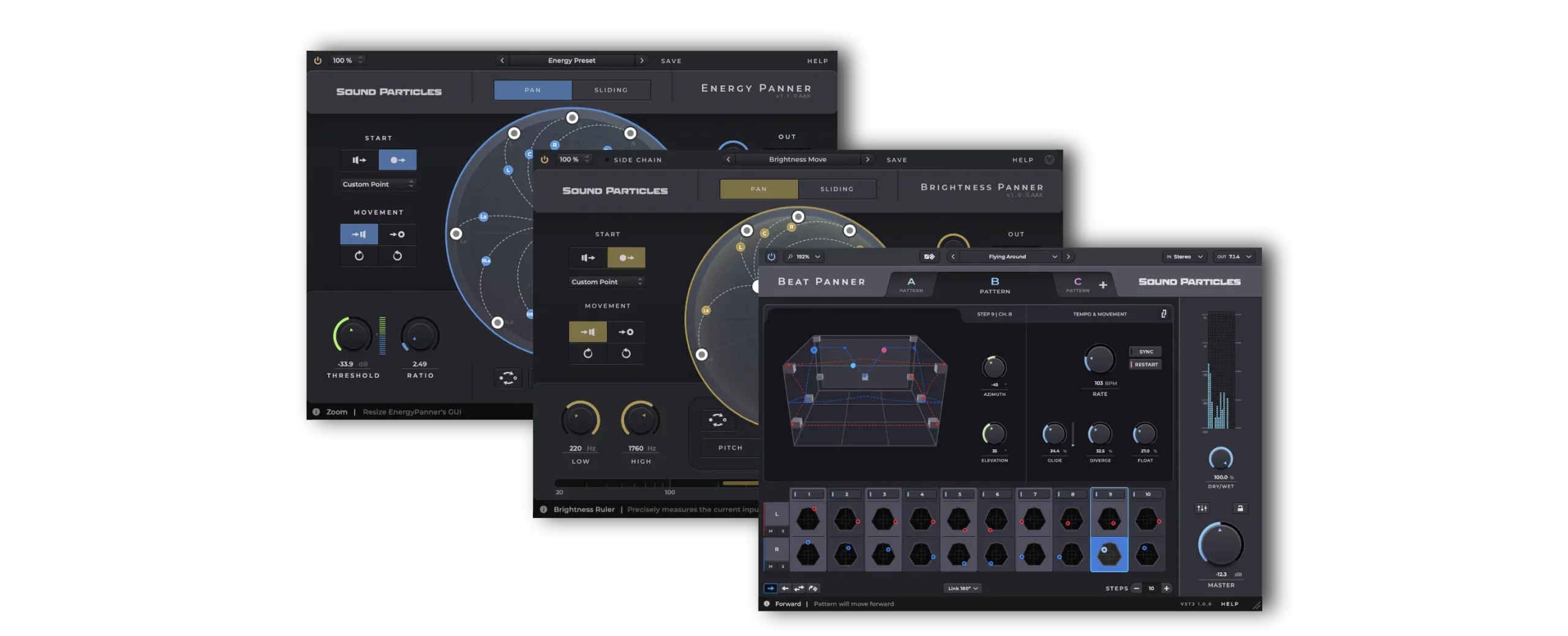 Sound Particles「Panner Collection II」ミックスに立体感、映像に臨場感、ゲームに没入感！視覚的に動きを確認しながら音を自由自在に操り、空間系表現に革命を起こすパンニングツール