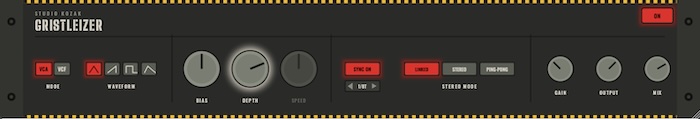 Studio Kozàk「GRISTLEIZER」LFOで音に自然な揺れとアナログライクな荒々しさを加えられるトレモロ・フィルターエフェクト｜DTMプラグインセール
