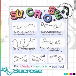 UnplugRed「Sucrose」透明感を維持したまま倍音とサブハーモニクスを生成し、音の存在感を高められる無料VSTプラグイン｜DTMプラグインセール