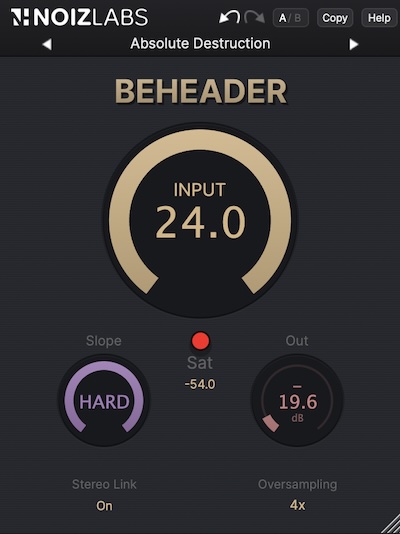 NoizLabs「Beheader」ソフトクリップとハードクリップを自在に切り替え、ダイナミクスを維持しながら音圧を高められるクリッピングプラグイン｜DTMプラグインセール